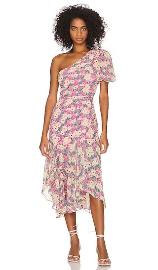 Santorini Dress in Pink & Black Floral | Revolve Clothing (Global)