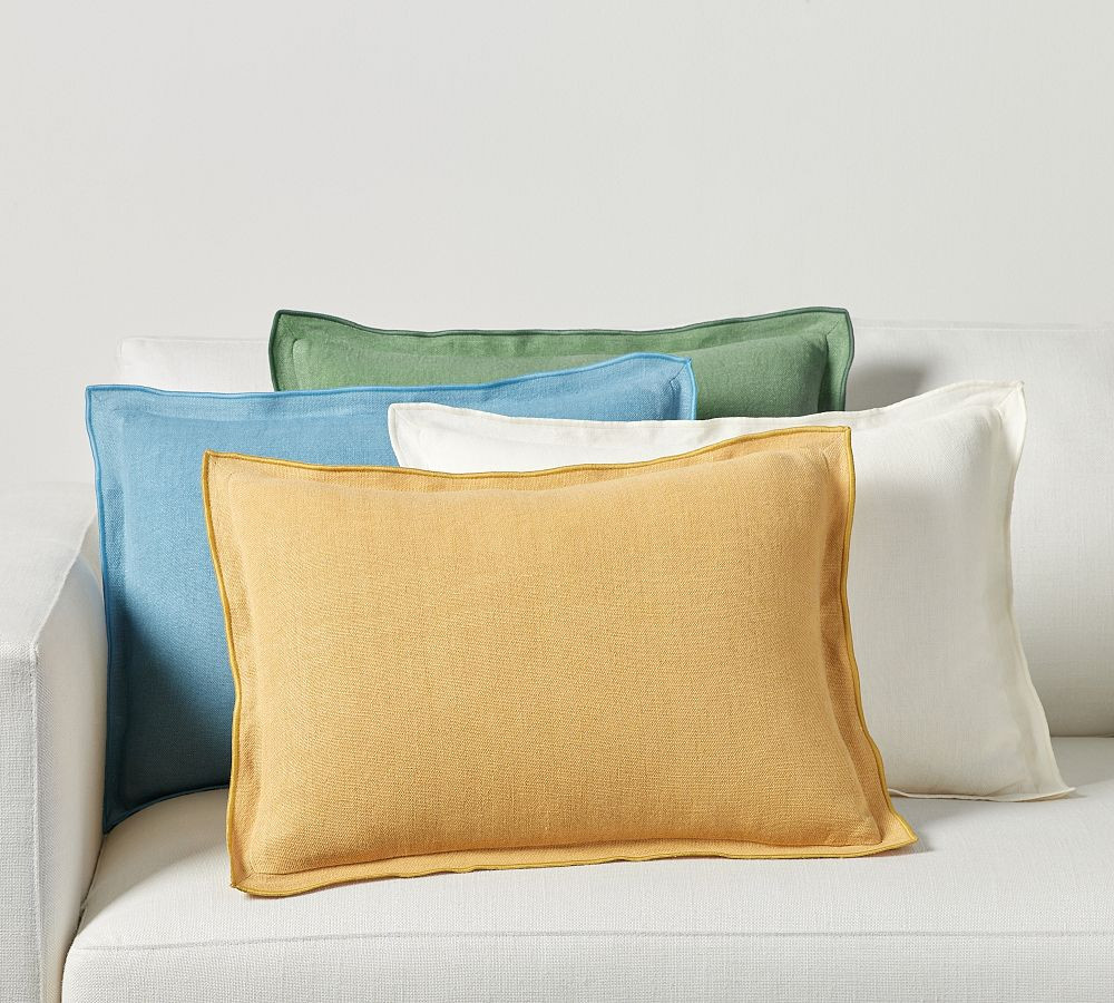 Galen Linen Lumbar Pillow Cover | Pottery Barn (US)