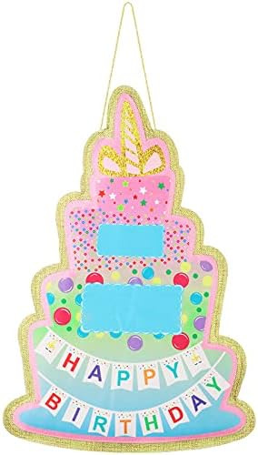 Happy Birthday Burlap Door Decor Unicorn Birthday Personalized Name Decor Birthday Door Hanger Si... | Amazon (US)