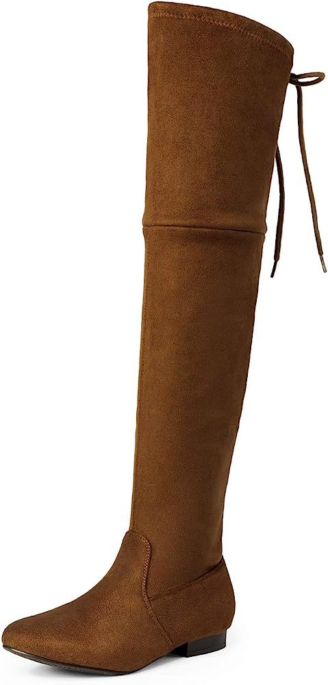 DREAM PAIRS Women's Over The Knee Thigh High Flat Boots | Amazon (US)