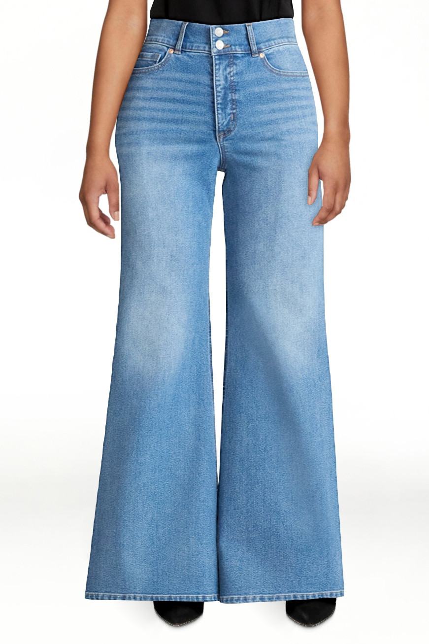 Sofia by Sofia Vergara Women's and Women's Plus Margot Wide Leg High Rise Jeans, 30.5" and 32.5" ... | Walmart (US)