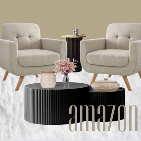 Love these nesting tables | amazon home 
Black fluted nesting tables
Black fluted side table 

#LTKFind #LTKhome