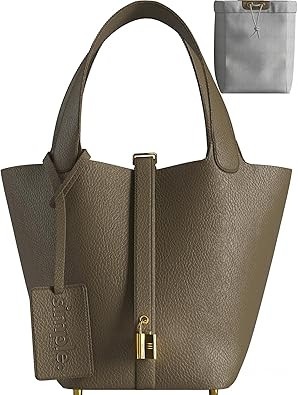 Mini Bucket Tote Handbag (Khaki) | Amazon (US)