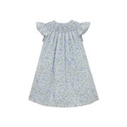 Petit Bebe Lauren Angel Wing Bishop Dress- Light Blue Floral | Ellifox