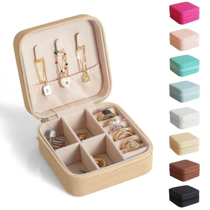 Jewelry Travel Case Organizer, Portable Mini Storage Boxes Display For Rings Earrings Necklaces G... | SHEIN