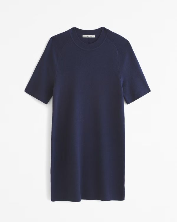 Short-Sleeve Mini Sweater Dress | Abercrombie & Fitch (US)