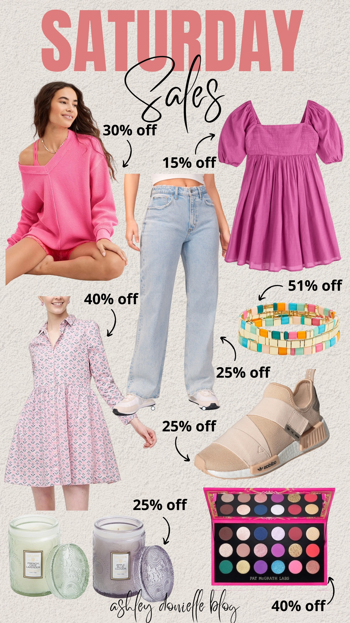 Saturday sales!

Sweatshirt, mini dress, jeans, button-down dress, sneakers, bracelet stack, eyeshadow palette, candle  

#LTKsalealert #LTKstyletip #LTKSeasonal