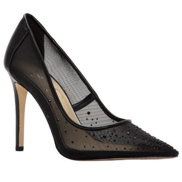 Jessica Simpson Pylise Black Rhinestone Mesh Pumps Heels Shoes NEW | Poshmark