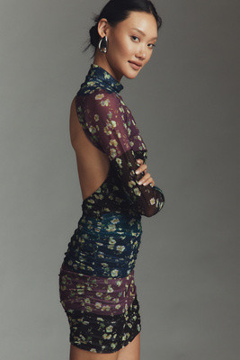 AFRM Lavinia Long-Sleeve Mock-Neck Mini Dress | Anthropologie (US)