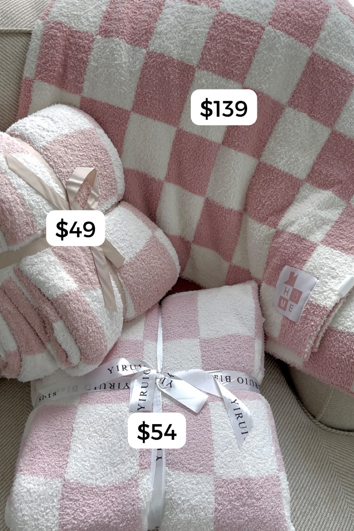 Lonely Ghost Checkered Blanket Dupes on Amazon! 

The $54 one is a little better quality in my opinion, but both are great options for anyone on your Christmas list! 

#LTKGiftGuide #LTKhome