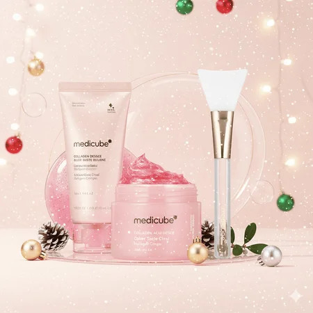Medicube- Collagen Jelly Cream, 75ml -Pink Caffeine Night Wrapping Mask 75ml / Jelly Brush Sets | Walmart (US)