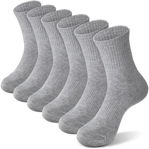 ANTSANG Kids School Athletic Sports Cotton Socks, Breathable Soft Crew Socks for Teen Girls Boys,... | Amazon (US)