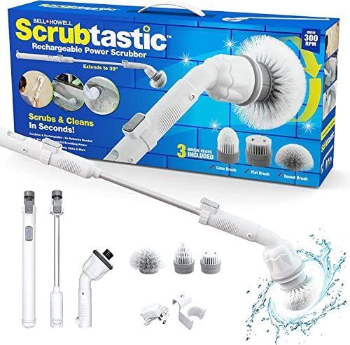 Scrubtastic Spin Scrubber, Electric Shower Scrubber – Rechargeable, Multipurpose Extendable Til... | Amazon (US)