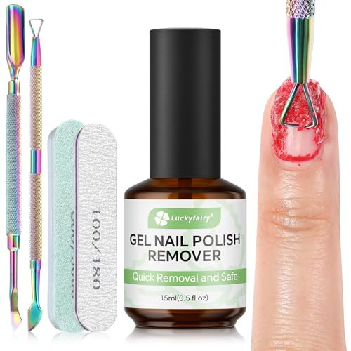 Gel Nail Polish Remover: 5Pcs Gel Polish Remover Kit for Nails, Acetone-free Easy Quick Nail Polish Remove in 2-5 Minutes, No Need to Soak or Wrap, Professional Nail Remover Kit Tools | Amazon (US)