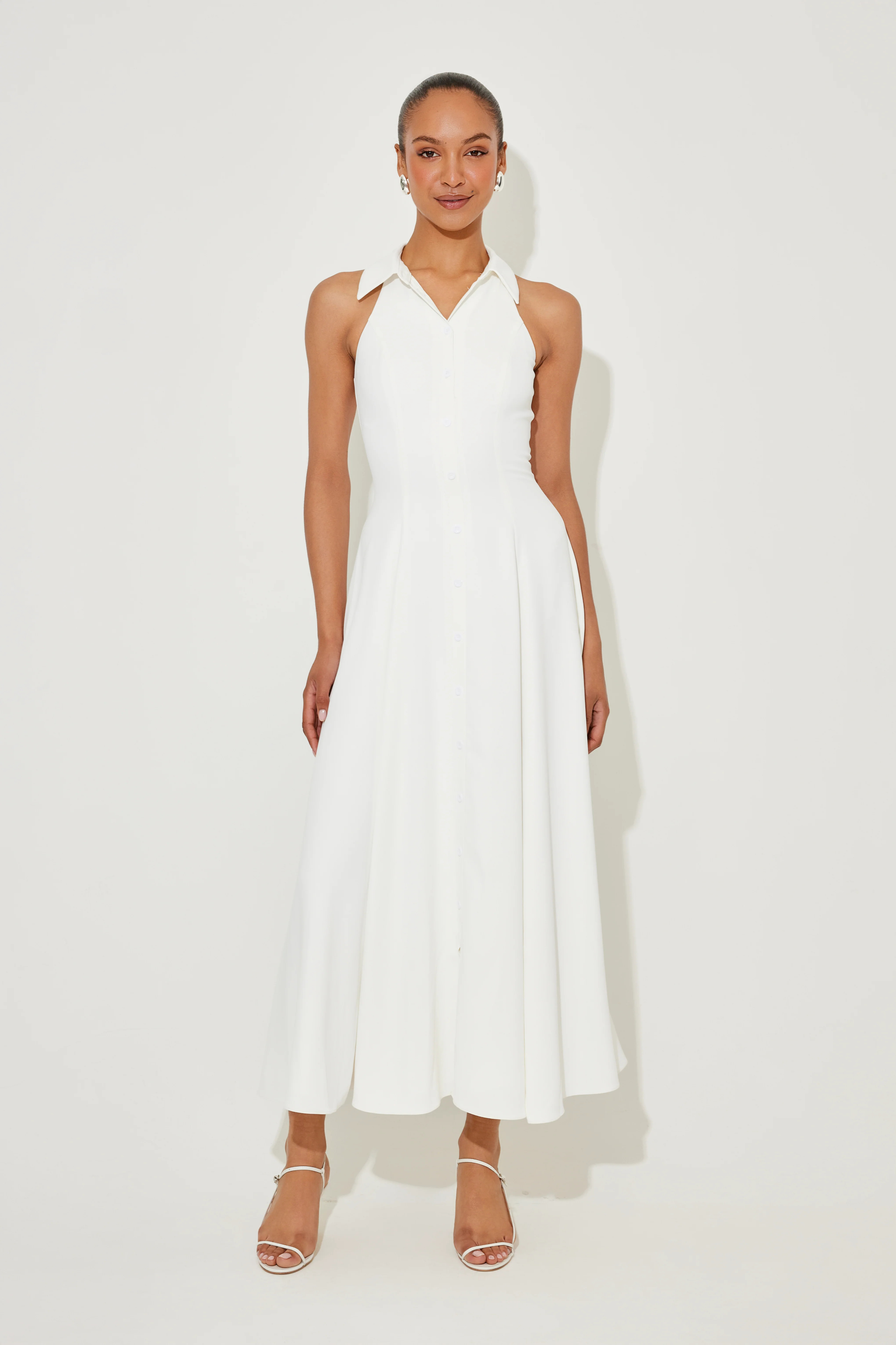 The Ultimate Muse Flowy Collar Maxi Dress | Odd Muse