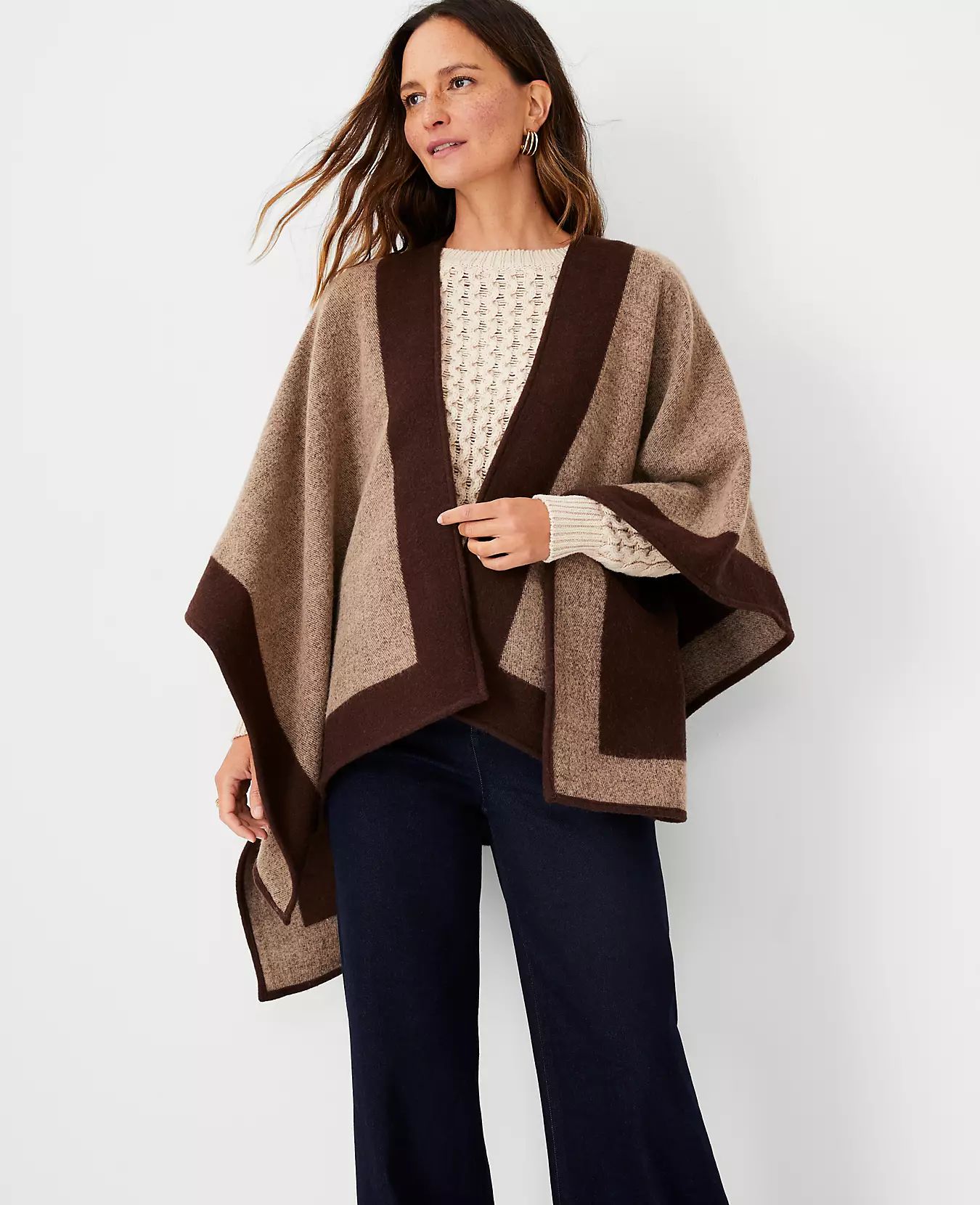 Oversized Open Poncho | Ann Taylor (US)