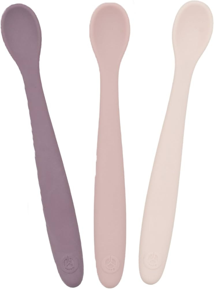 WeeSprout Silicone Baby Spoons - First Stage Infant Feeding Utensils With Soft-Tip, Bendable Kitc... | Amazon (US)