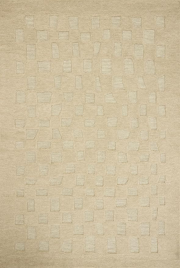 Loloi Leanne Ford Craven Collection CVN-04 Oatmeal/Dove 7'-9" x 9'-9" Area Rug Checkered, Pattern... | Amazon (US)