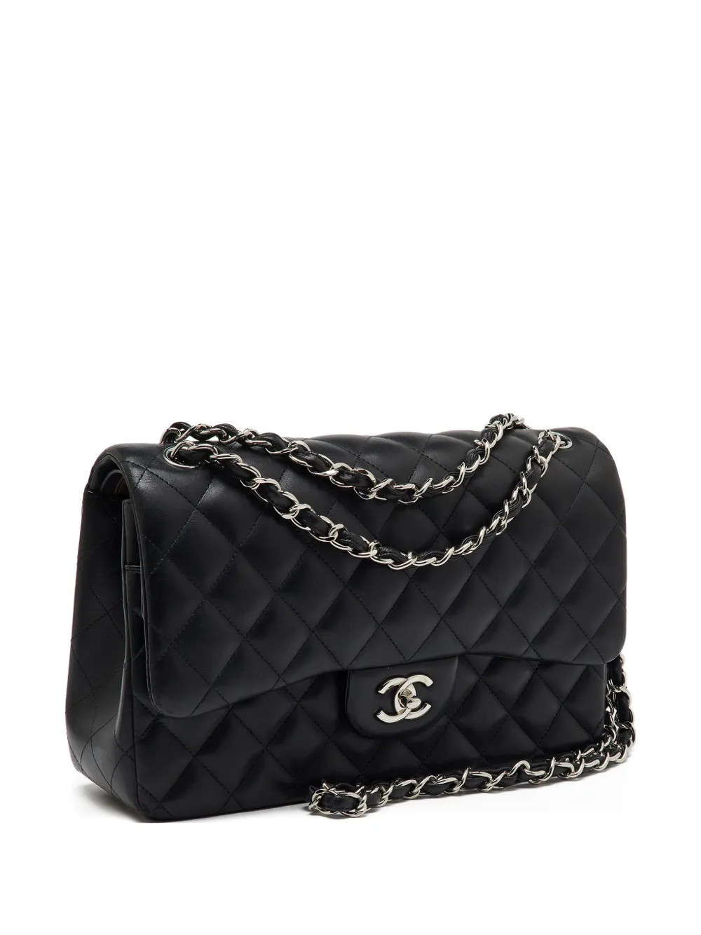 CHANEL Pre-Owned Classic Double Flap leather bag - Black | Farfetch Global
