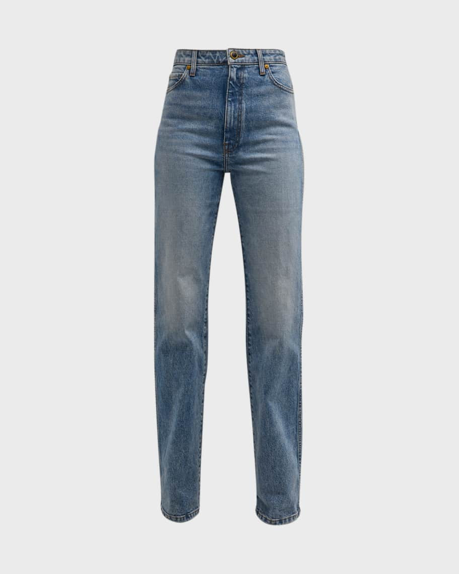 Danielle High-Rise Straight-Leg Jeans | Neiman Marcus