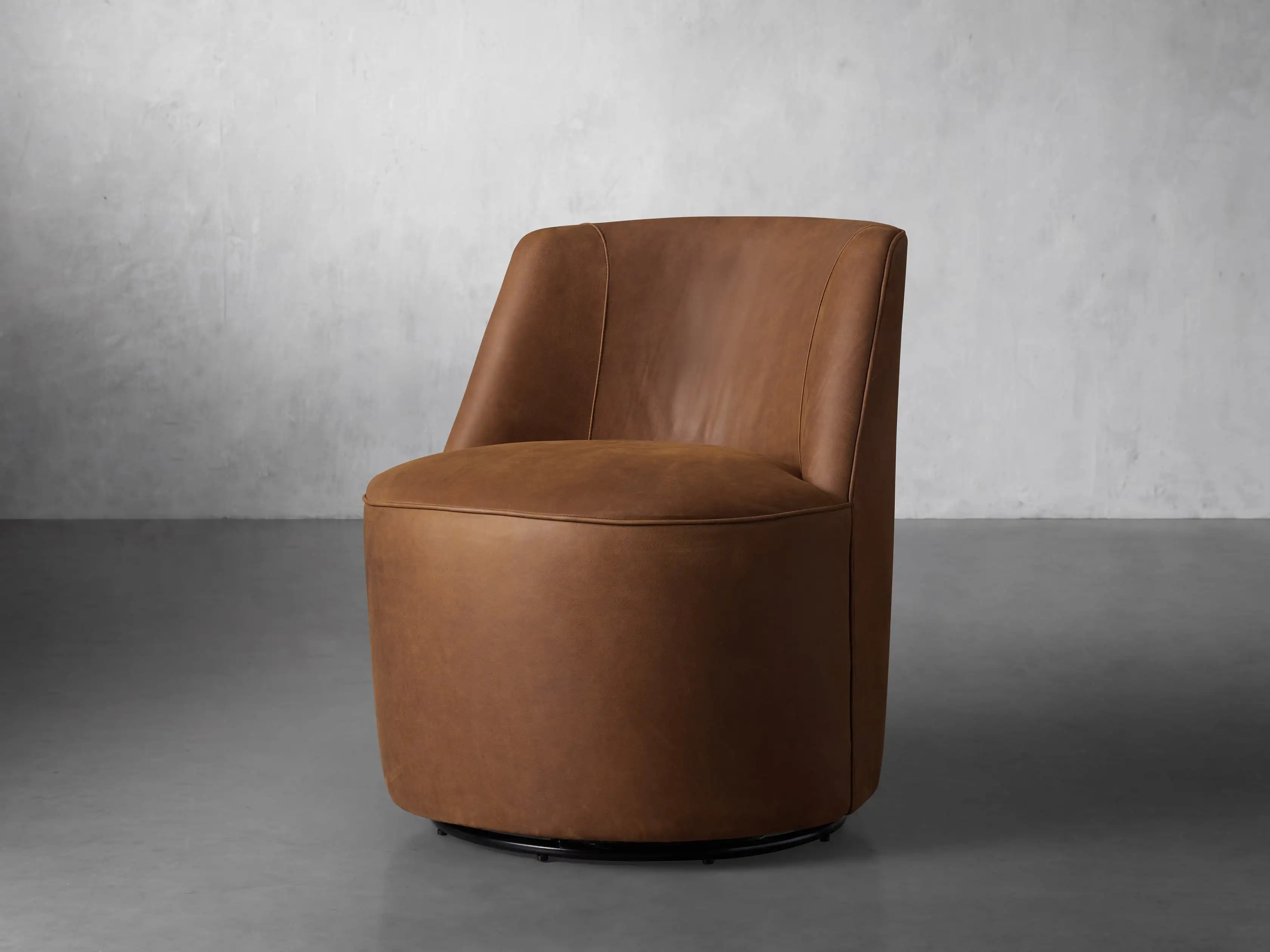 Ryles Leather Swivel Chair | Arhaus