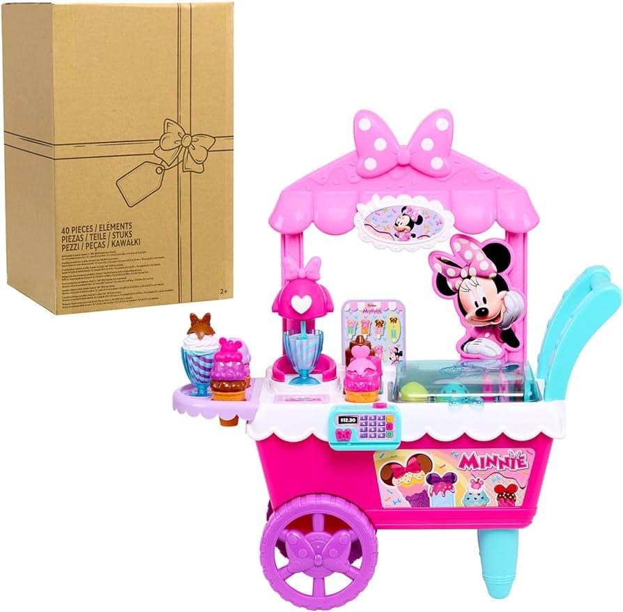Minnie Mouse Sweets & Treats Ice Cream Cart, Kids Toys for Ages 2 Up by Just Play | Amazon (US)
