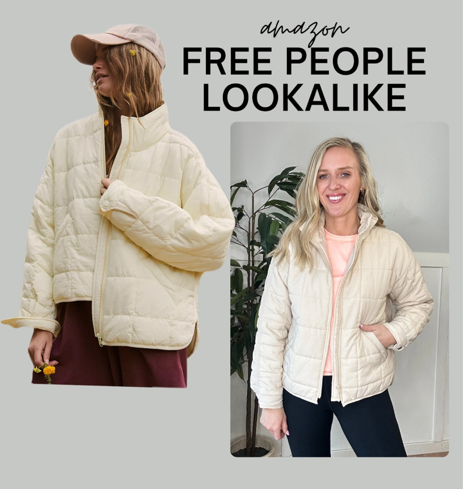 Amazon free people lookalike quilted puffer jacket! Perfect for spring! I’m wearing a size medium 

#LTKSeasonal #LTKSpringSale #LTKfindsunder50