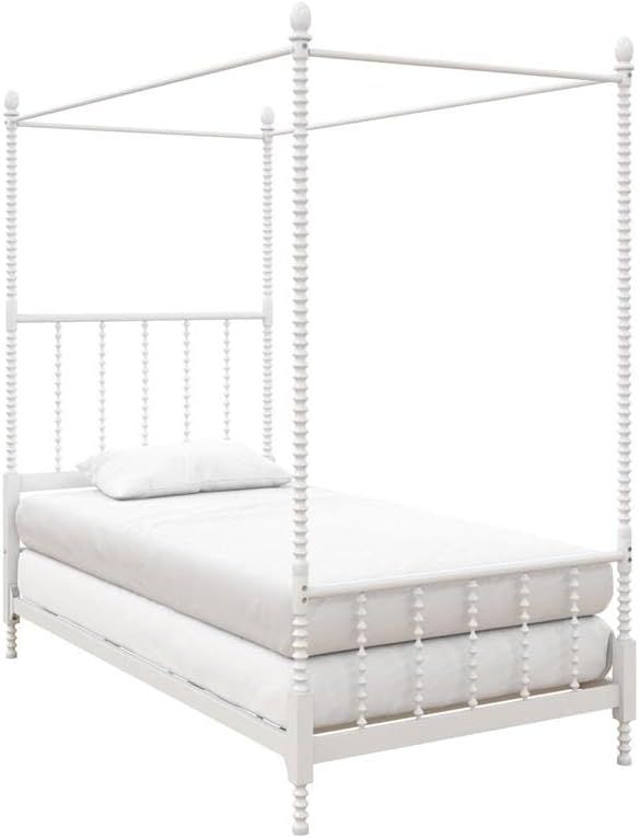 DHP Jenny Lind Metal Canopy Bed, Four Poster Design with Decorative Spindles on Headboard and Footbo | Amazon (US)