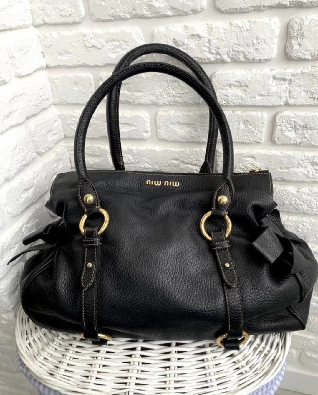 Authentic Miu Miu Leather Bag Large Bag Shoulder Bag Handbag Women Bag - Etsy | Etsy (US)