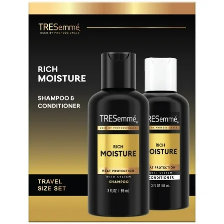 TRESemmé Travel Essentials Rich Moisture Shampoo and Conditioner Set in Premium Packaging 3 Oz Ea | Walmart (US)