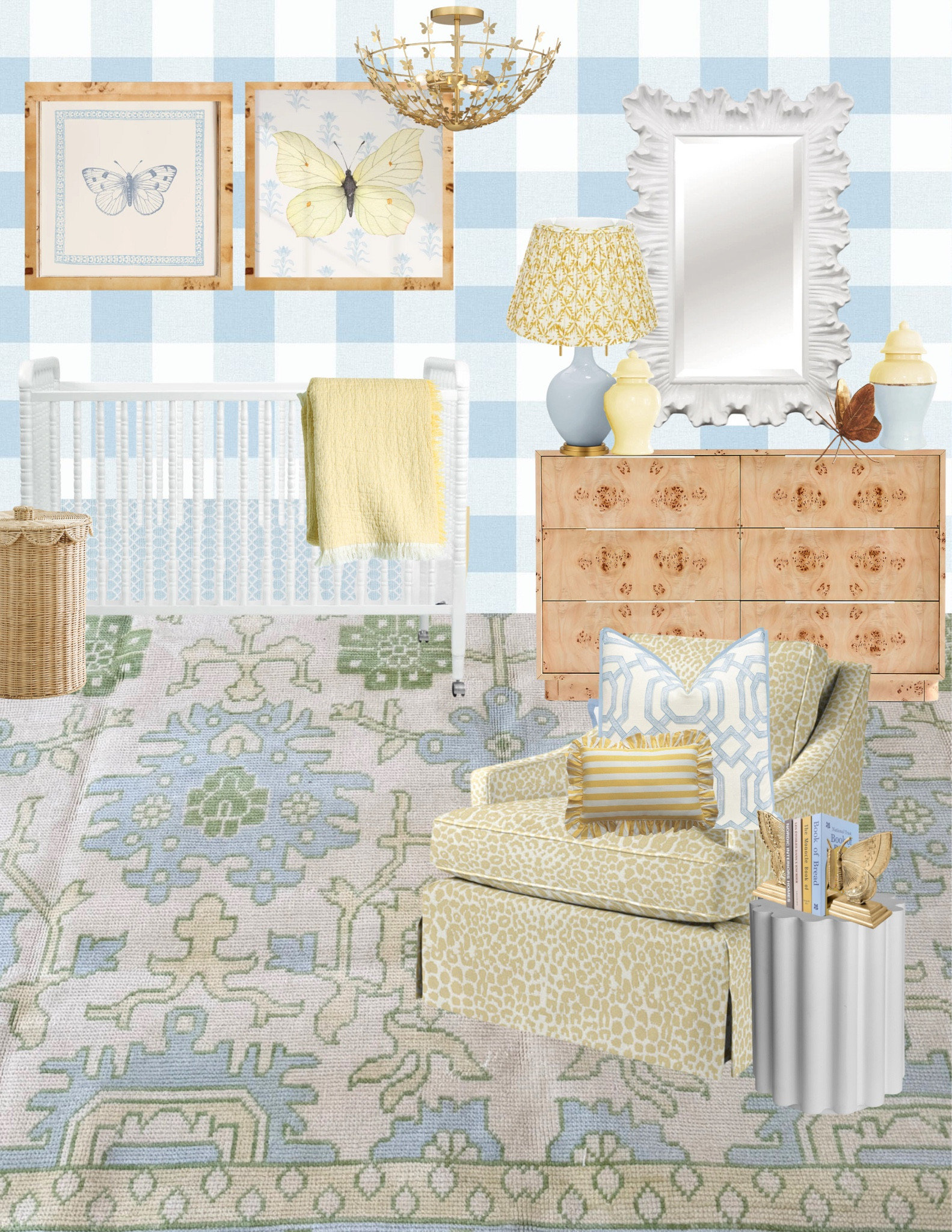 blue and yellow girl’s nursery💛🦋
butter yellow is one of my favorite colors🤩 it is just so happy! i wanted to design a cheerful nursery! i would love to use this as inspiration for a future nursery for our family one day🩵✨

#LTKBaby #LTKKids