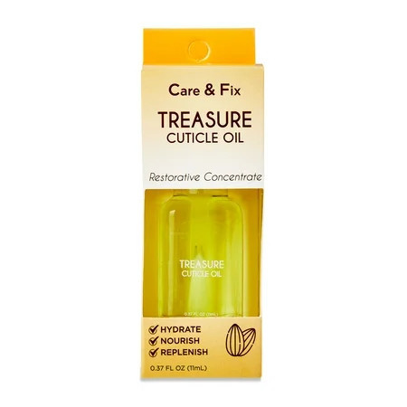Walmart Care & Fix Treasure Cuticle Oil with Natural Sweet Almond Oil Vitamin E & Vitamin F for Nailcare | Walmart (US)