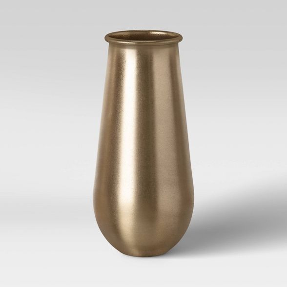 12&#34; x 5&#34; Decorative Metal Vase Brass - Threshold&#8482; | Target