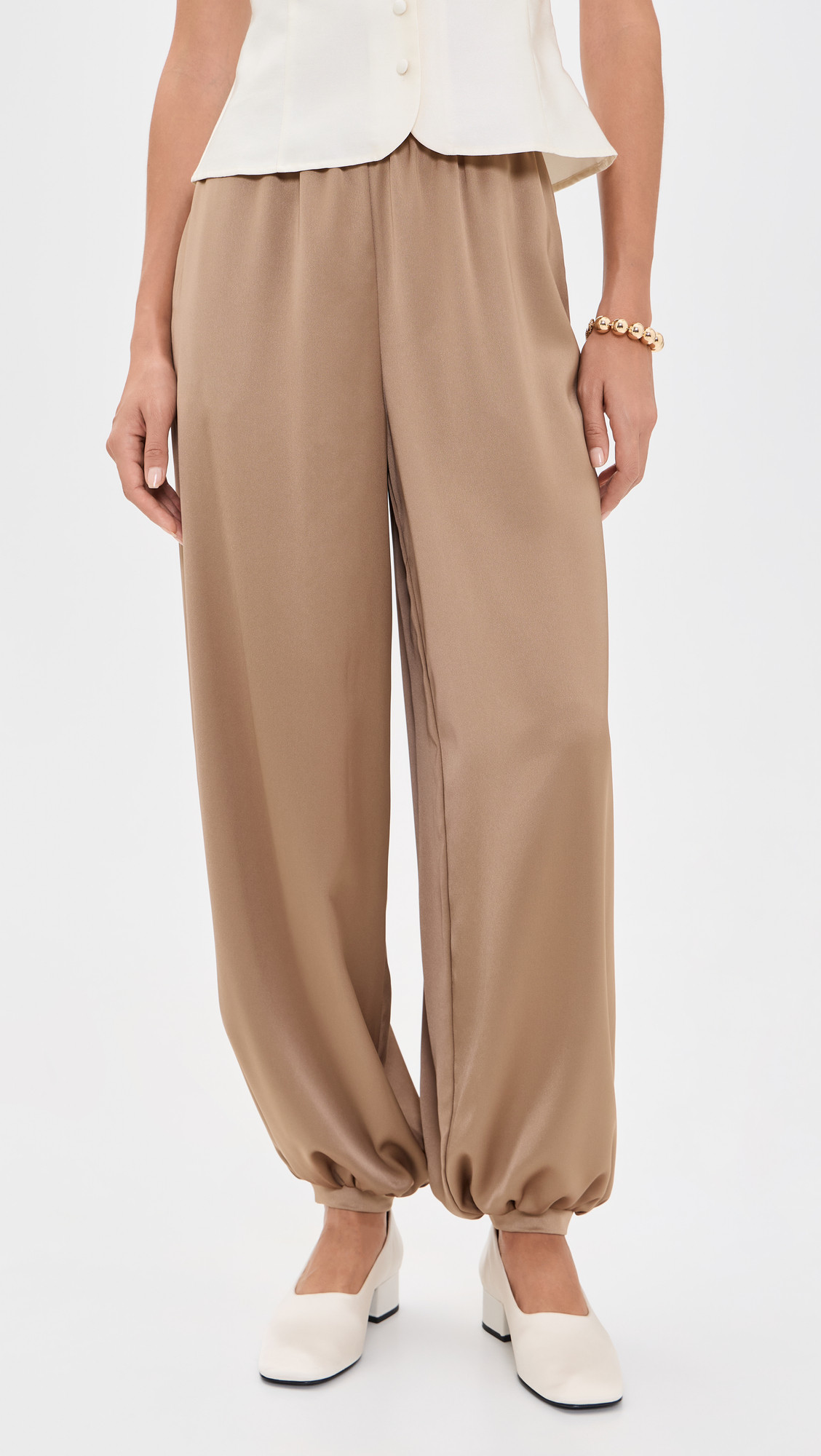 Aven Satin Pants - Chanterelle | Shopbop