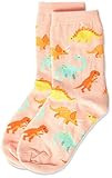 Hot Sox Girls' Big Animal Series Novelty Casual Crew Socks, Dinosaur (Blush), Medium/Large Youth | Amazon (US)