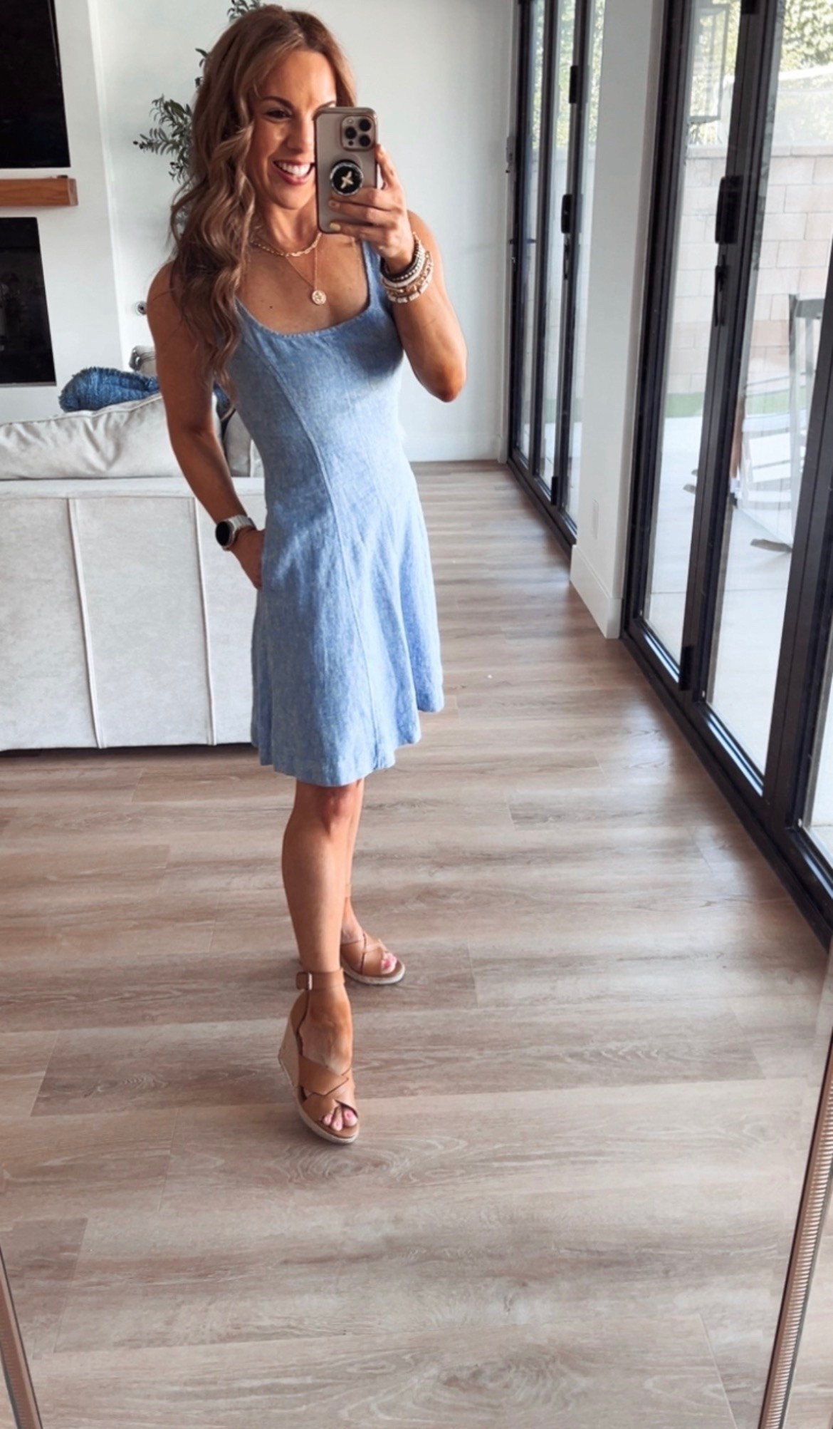 Chambray cuteness!! My chambray dress is on sale and has pockets! Lightweight and great for Summer!! I have on an xs. Target spring style

#LTKSaleAlert #LTKSeasonal #LTKOver40