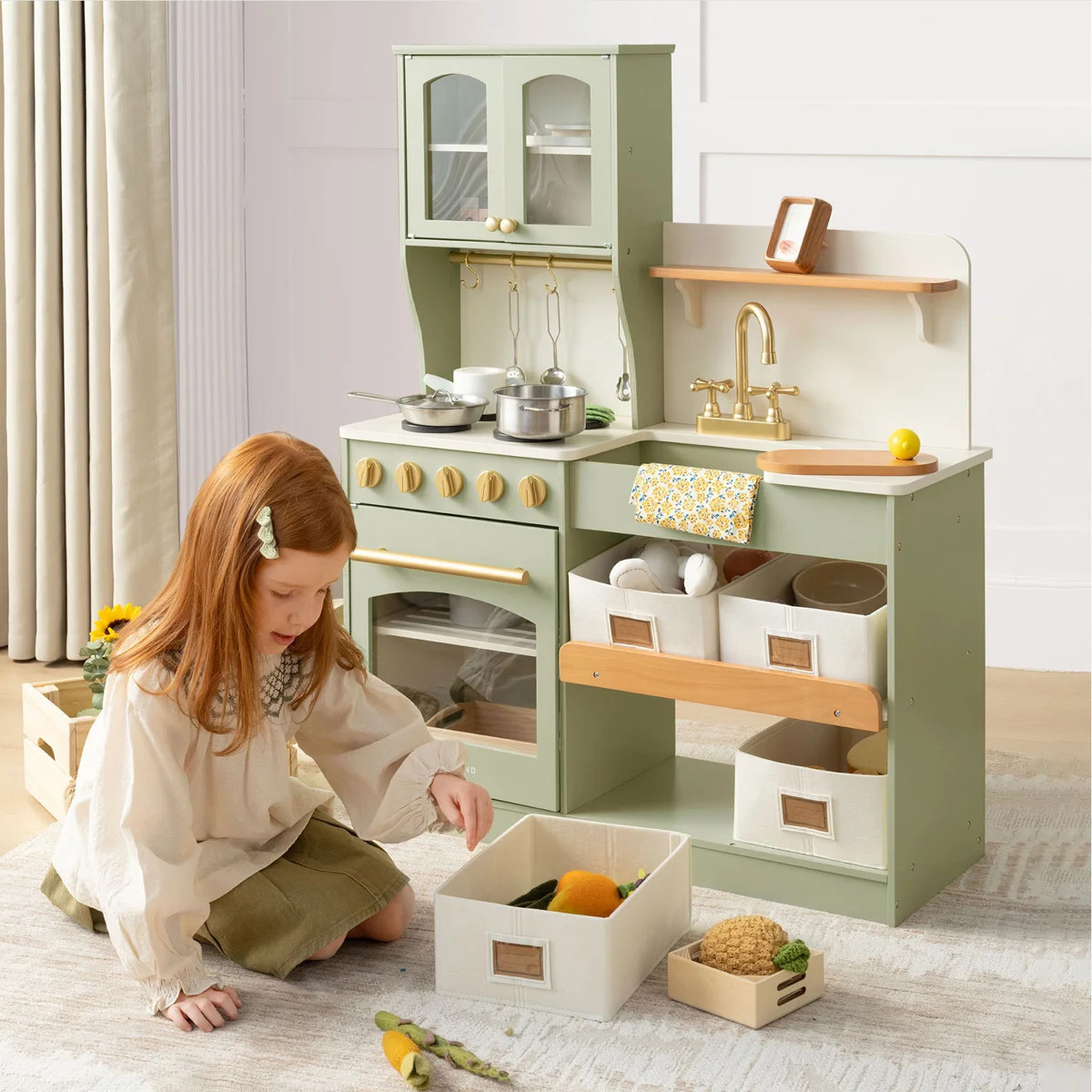 Tiny Land® Serenity Play Kitchen - Lagoon | Wayfair North America
