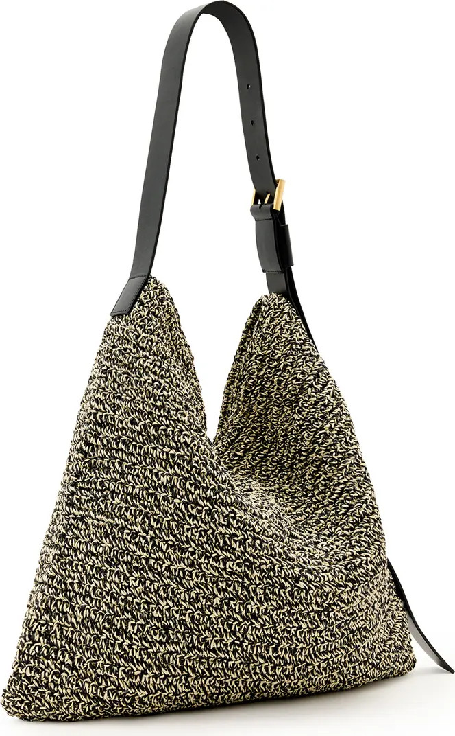 AllSaints Asha Straw Shoulder Bag | Nordstrom | Nordstrom