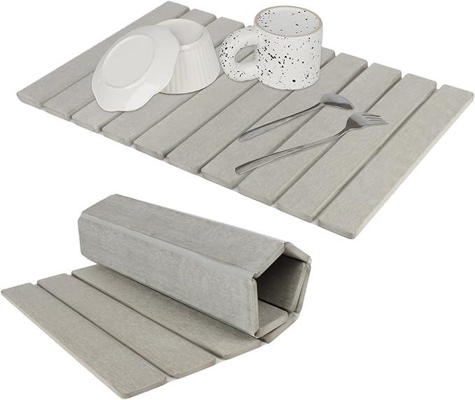 Large Stone Dish Drying Mat for Kitchen Counter, Eco-friendly, Instant Drying Pad,Diatomaceous Ea... | Amazon (US)