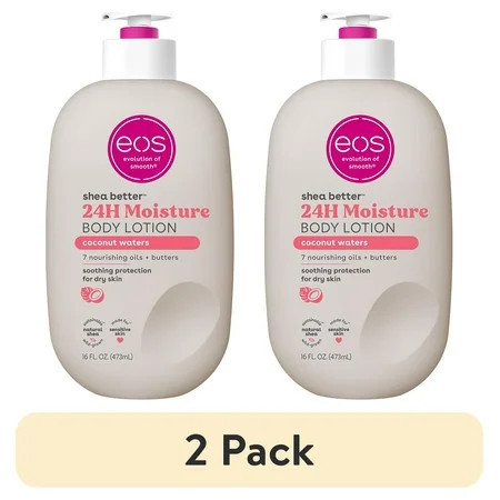 (2 pack) eos Shea Better Body Lotion - Coconut Waters, Made for Dryness, 16 fl oz. | Walmart (US)
