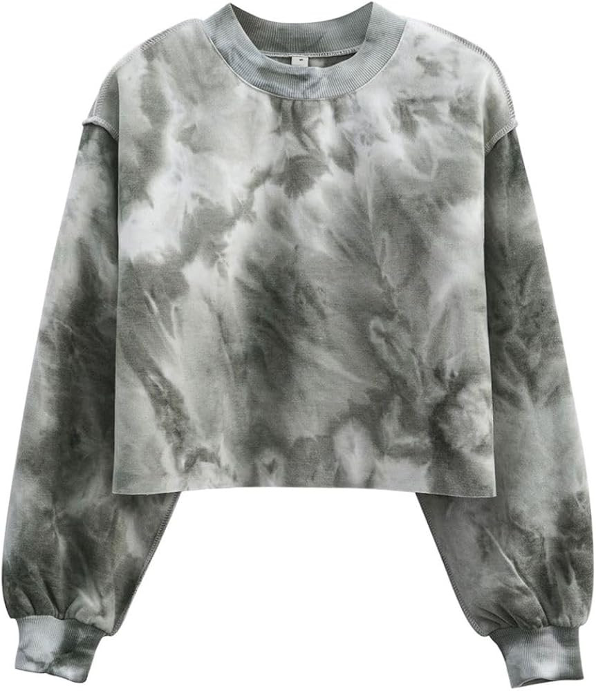 Amazhiyu Women Cropped Sweatshirt Long Sleeves Pullover Fleece Crop Tops | Amazon (US)