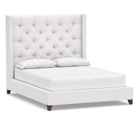 Harper Upholstered Tufted Tall Bed | Pottery Barn (US)