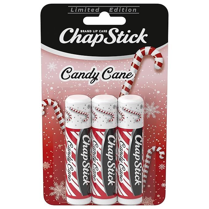 Amazon.com: ChapStick Candy Cane Peppermint Lip Balm Tube, Candy Cane Lip Balm and Lip Moisturize... | Amazon (US)