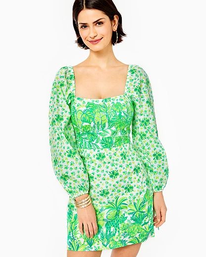 Women's Esteli Romper in White, Palm Beach Party Animals Engineered Romp - Lilly Pulitzer | Lilly Pulitzer