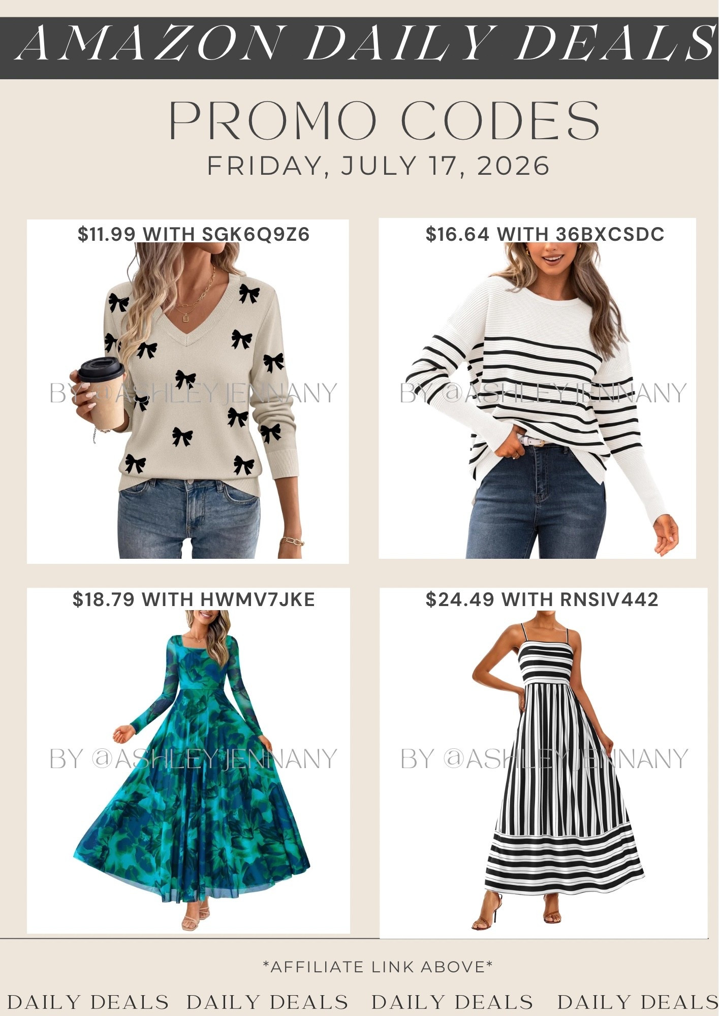 Amazon deals

#LTKSaleAlert #LTKMidsize #LTKootd