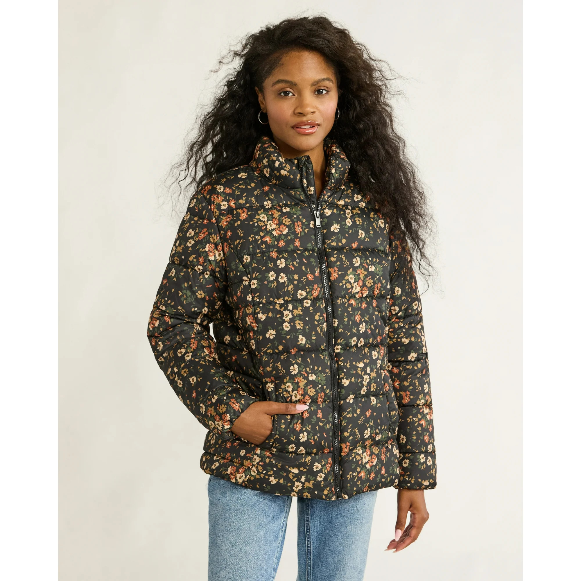 Time and Tru Women's and Women's Plus Puffer Jacket, Sizes XS-3X | Walmart (US)