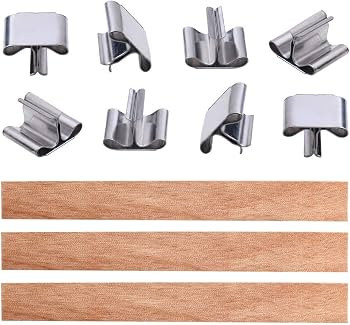 100pcs Wooden Candle Wicks, Candle Making Wicks 5.1 X 0.5 Inch Naturally Smokeless Wooden Candle ... | Amazon (US)