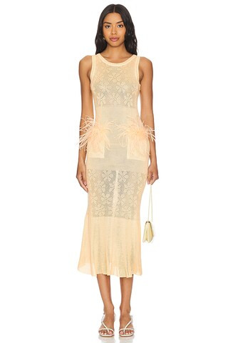 ANDREEVA Yellow Knit Dress in Yellow from Revolve.com | Revolve Clothing (Global)