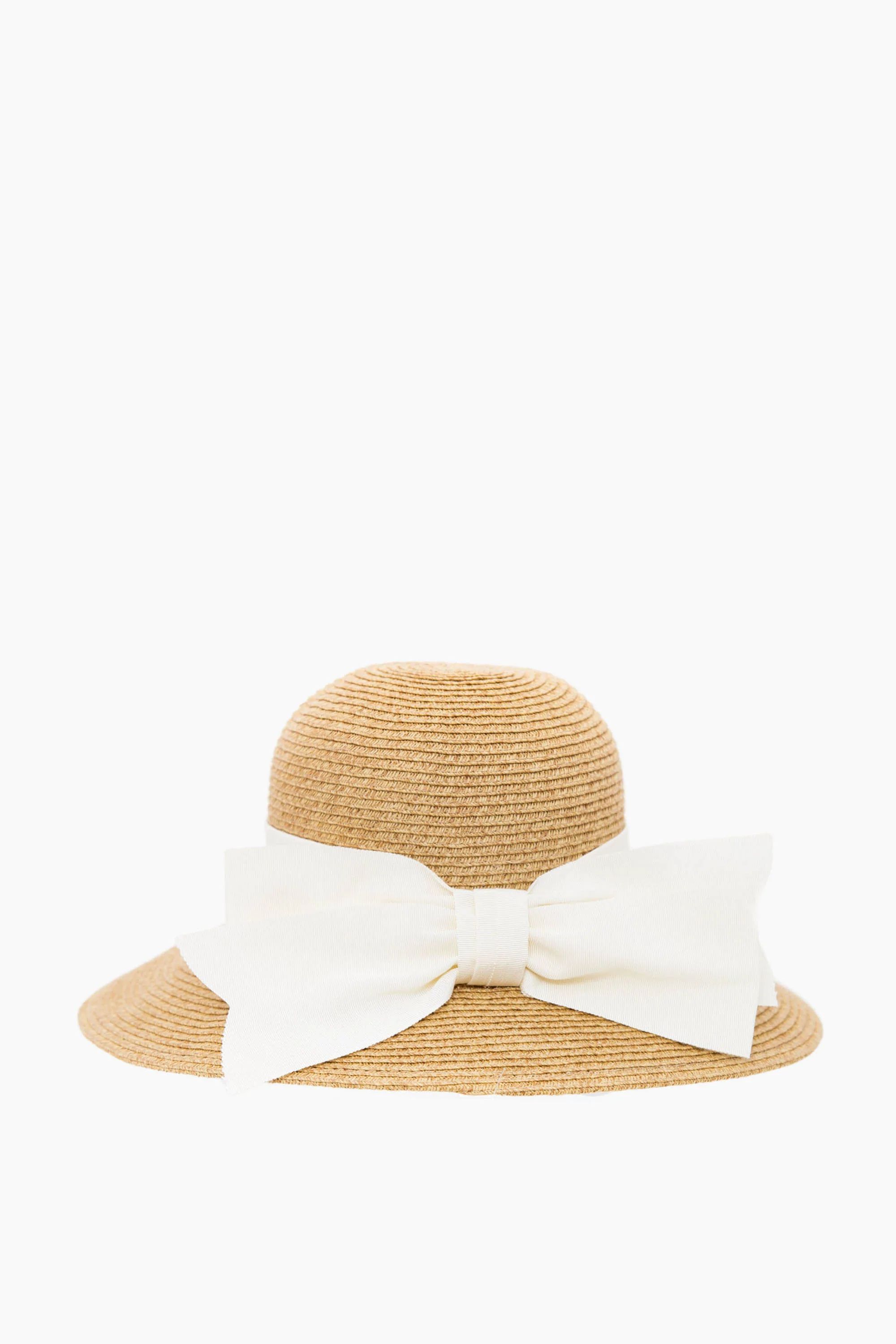 Exclusive Cream Packable Wide Bow Sunhat | Tuckernuck (US)