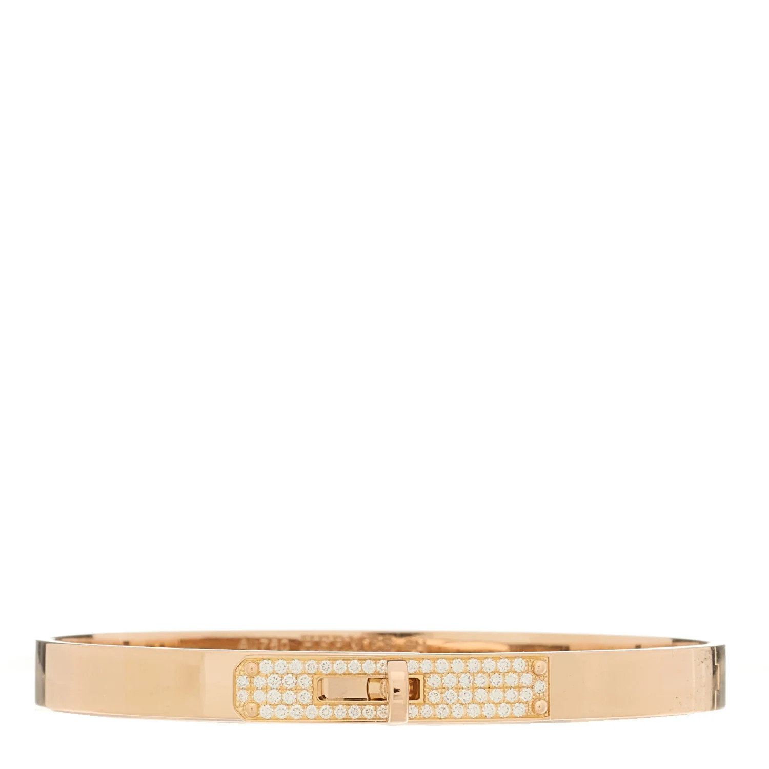 18K Rose Gold Diamond PM Kelly Pave Bracelet SH | FASHIONPHILE (US)